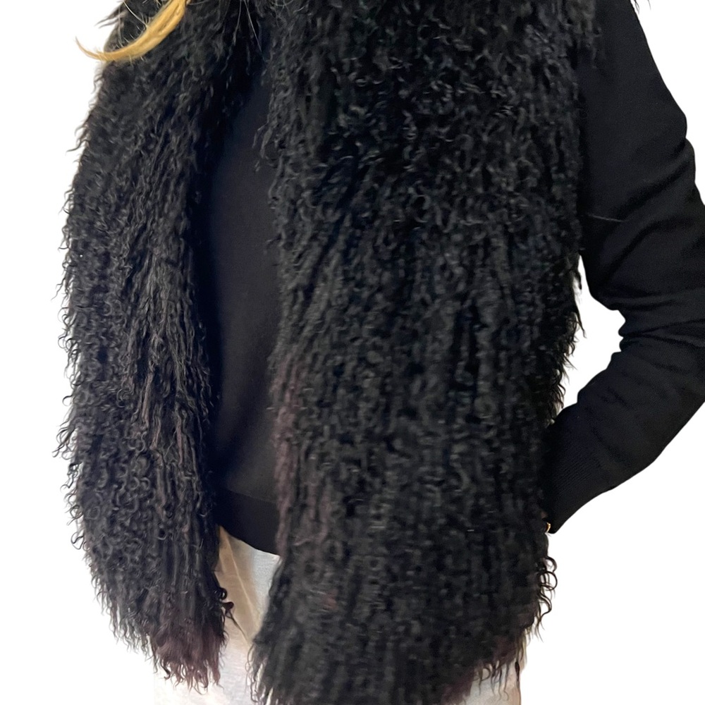 Vintage Mongolian Lamb Fur Vest - Picture 2 of 4